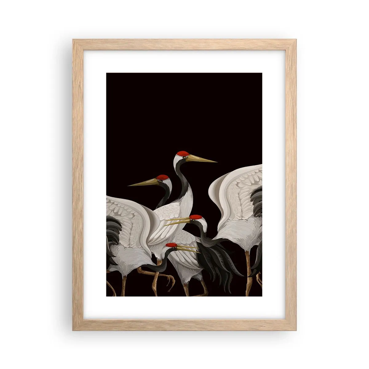Poster in light oak frame - Bird Affairs - 30x40 cm