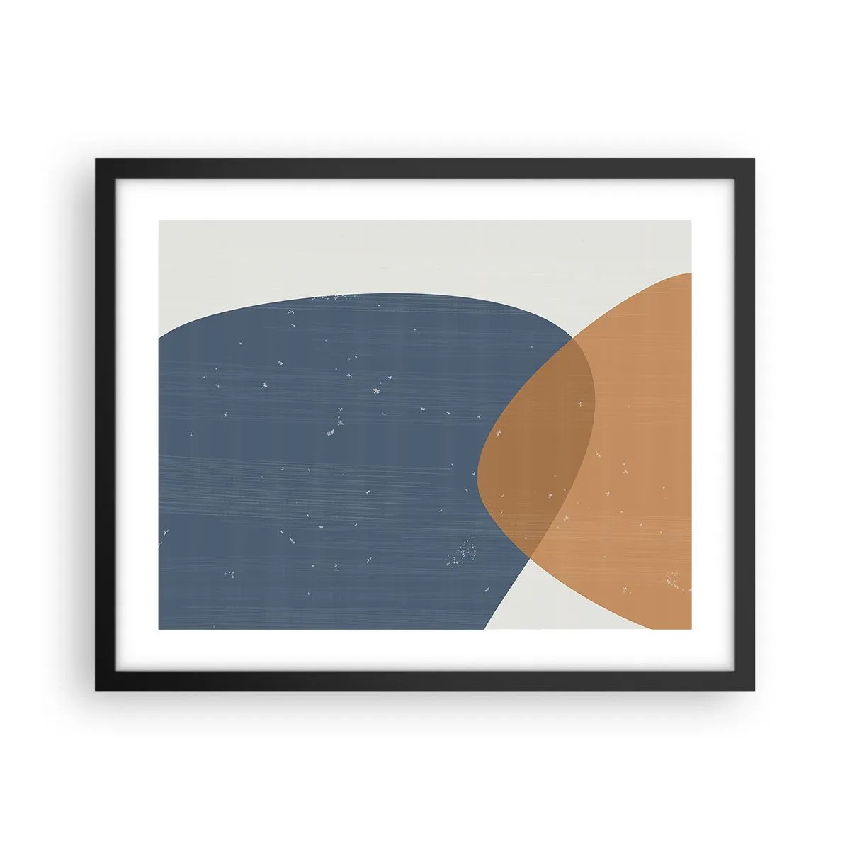 Poster in black frame - Ovals and Intersections - 50x40 cm
