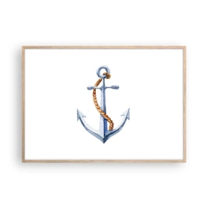 Poster in light oak frame - Ahoy Adventure! - 100x70 cm