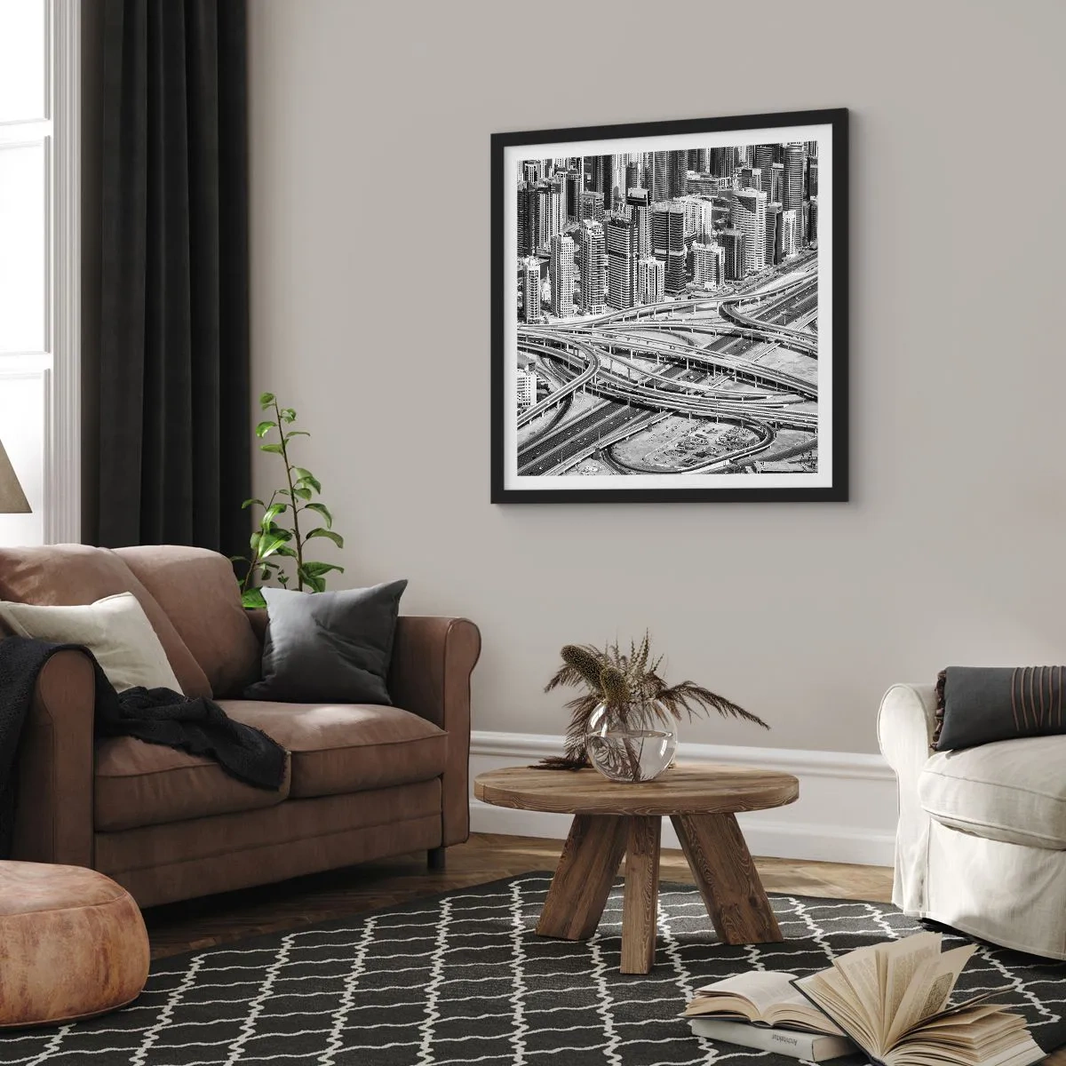 Poster in black frame - Dubai - Impossible City - 60x60 cm