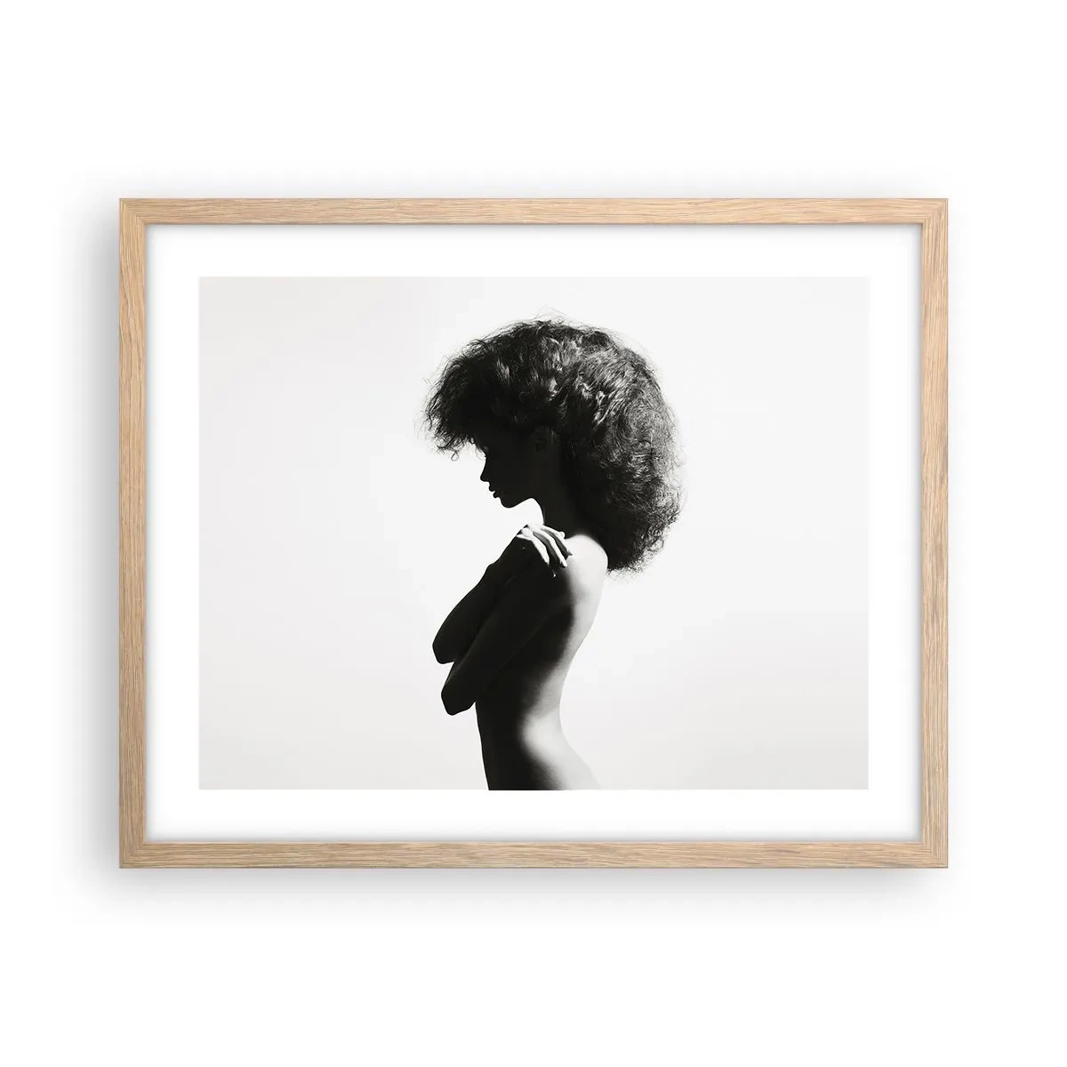 Poster in light oak frame - Like a Flower on a Thin Stem - 50x40 cm