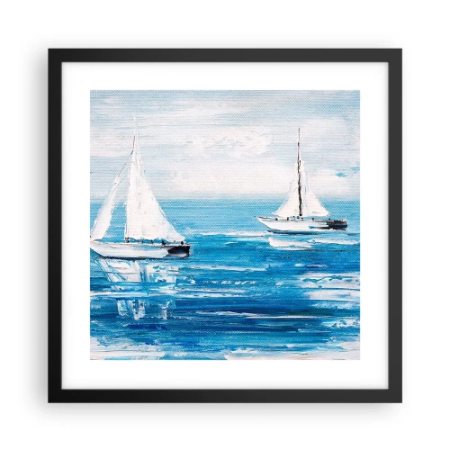 Poster in black frame - With a Friend by the Side - 40x40 cm