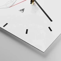 Clock face with lines