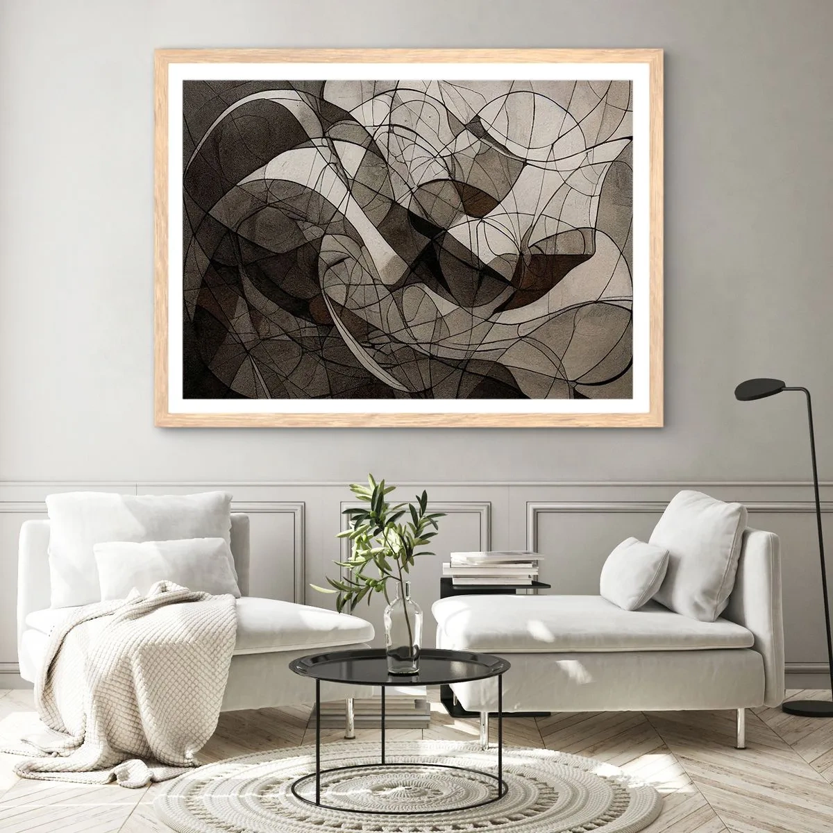 Poster in light oak frame - Circulation of the Colours of the Earth - 91x61 cm