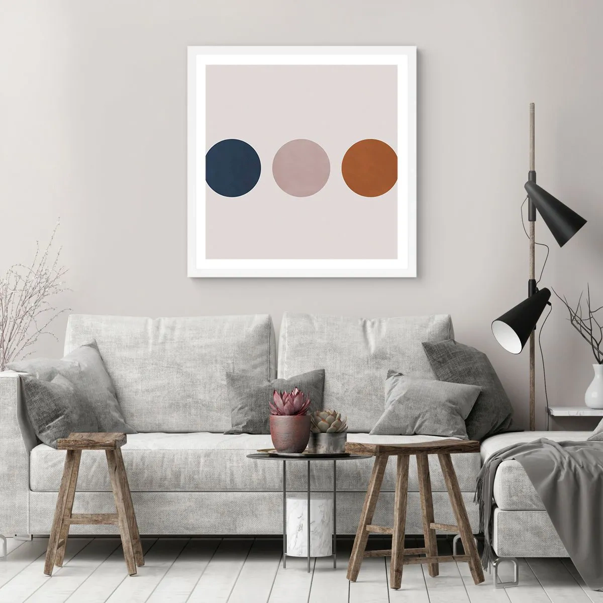 Poster in white frmae - Symbol of Perfection - 60x60 cm