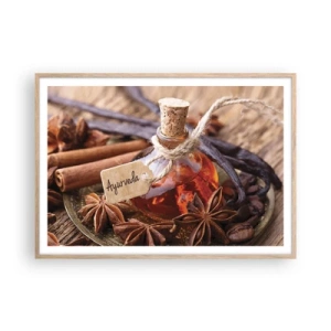 Poster in light oak frame - Unity of Body and Spirit - 100x70 cm