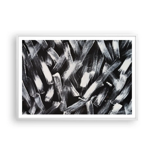 Poster in white frmae - Abstract in Industrial Spirit - 100x70 cm