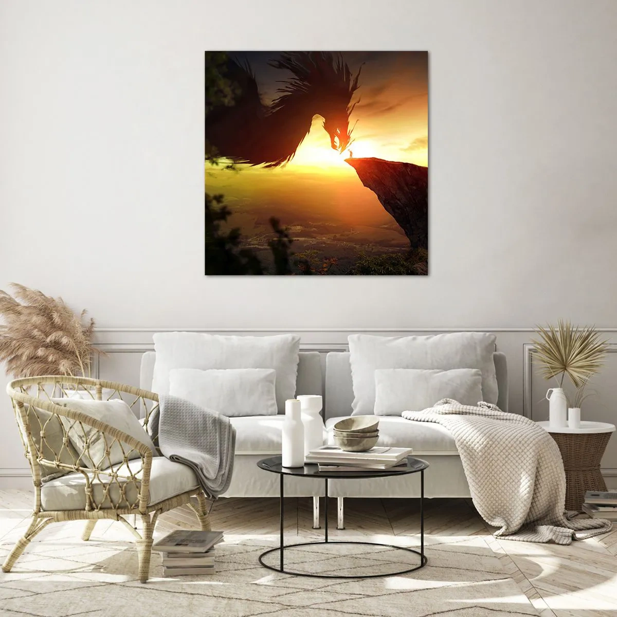 Glass picture - Dragon Slayer - 30x30 cm