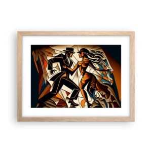 Poster in light oak frame - Dance of Passion  - 40x30 cm