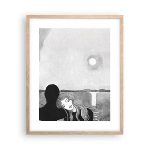 Poster in light oak frame - Always a Secret - 40x50 cm