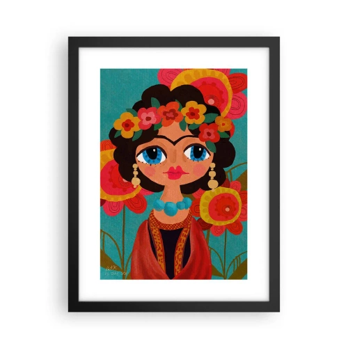 Poster in black frame - Poppy Lady - 30x40 cm