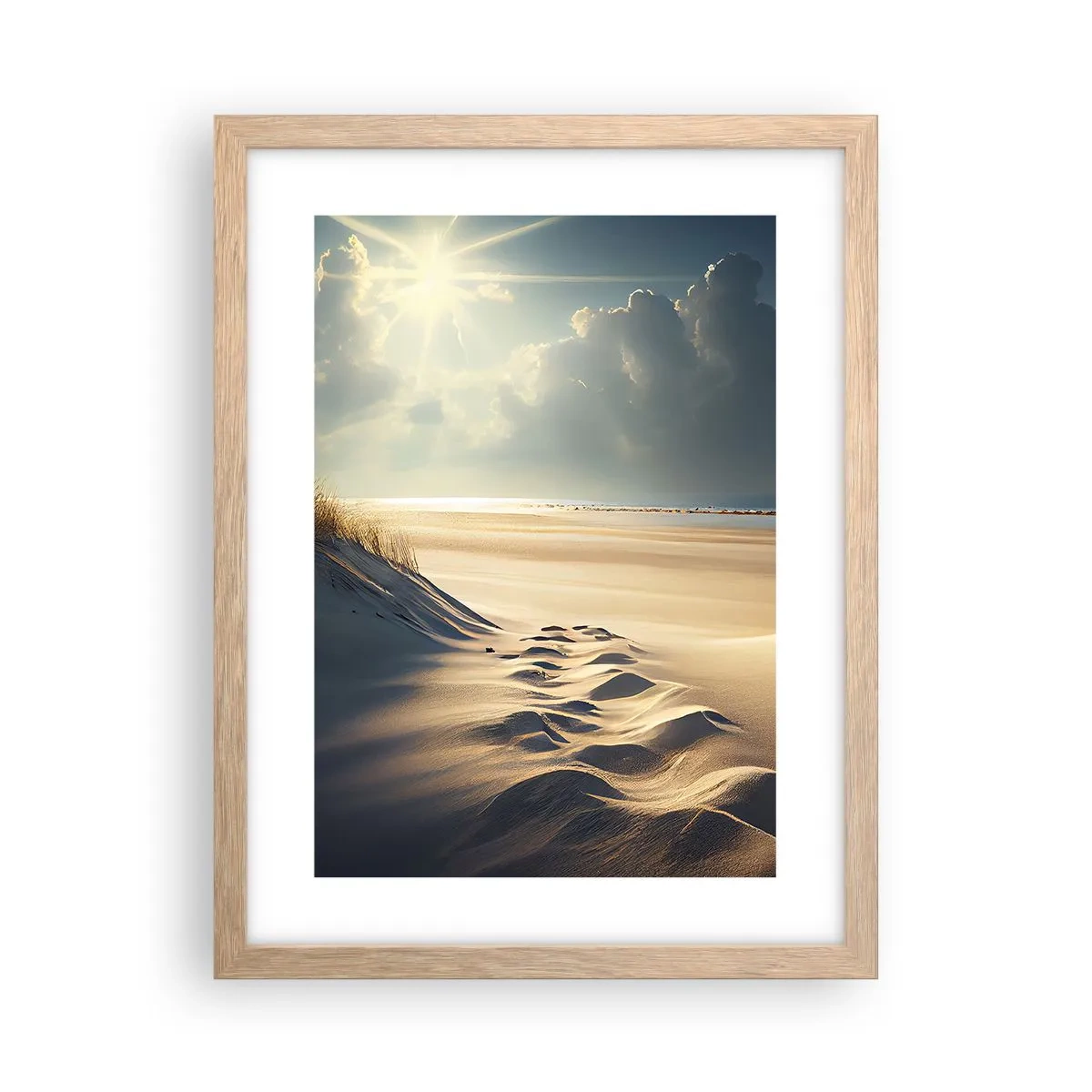 Poster in light oak frame - Calming Landscape - 30x40 cm