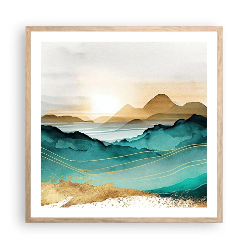 Poster in light oak frame - On the Verge of Abstract - Landscape - 60x60 cm