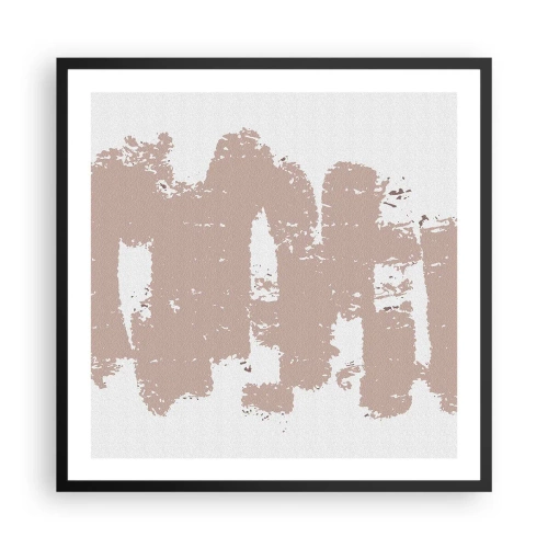 Poster in black frame - Abstract in Delicate Pink - 60x60 cm