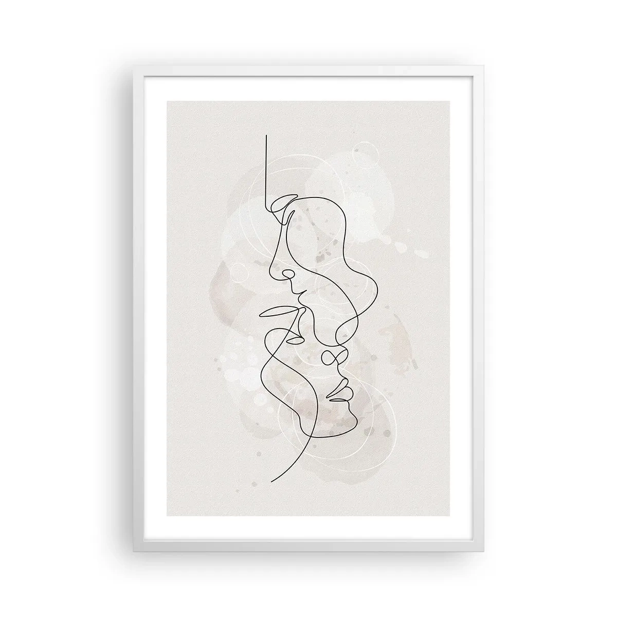 Poster in white frmae - Tangled up in an Embrace - 50x70 cm