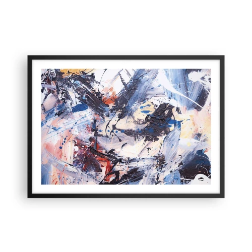 Poster in black frame - Crazy Dance of Abstraction - 70x50 cm