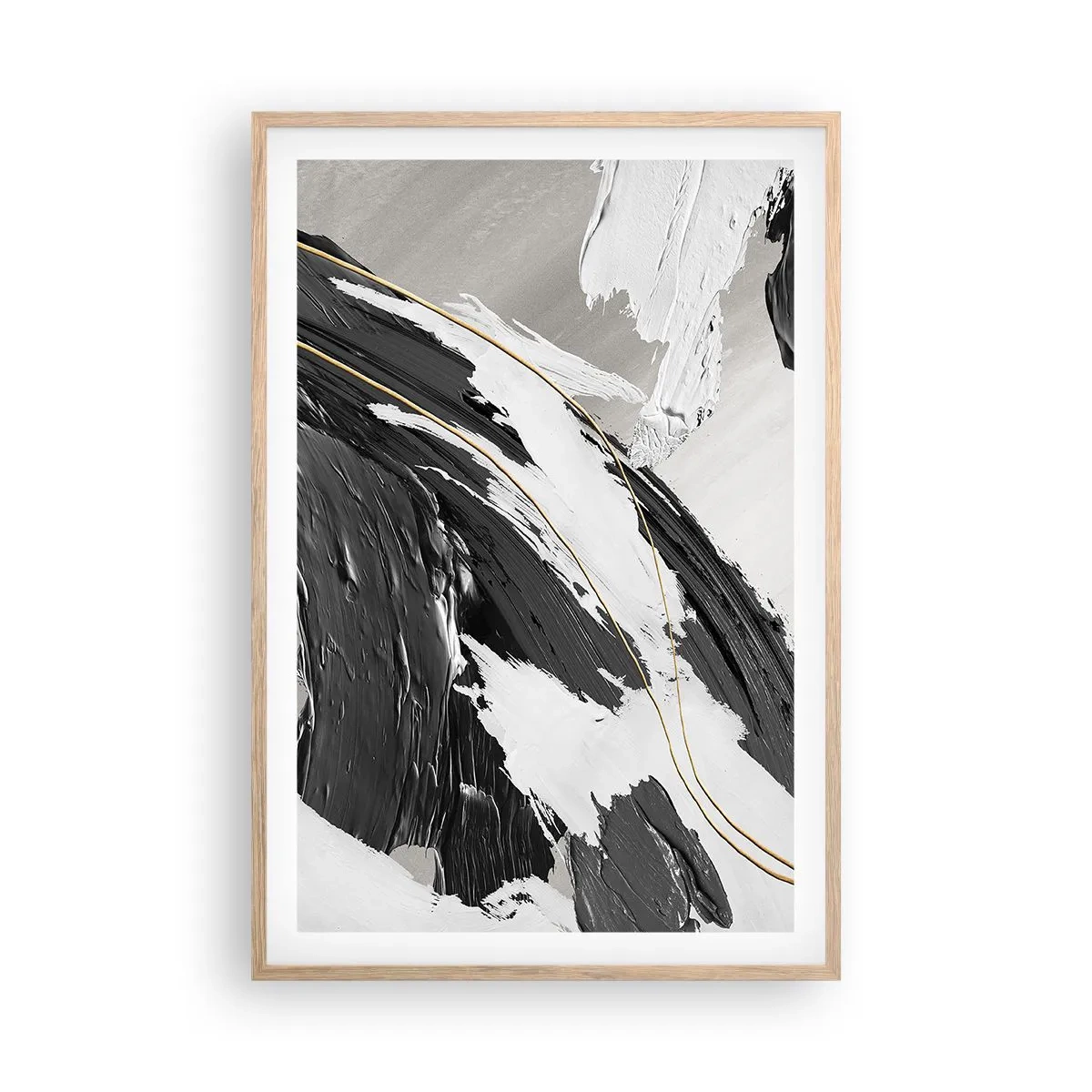 Poster in light oak frame - Abstract with Flair - 61x91 cm