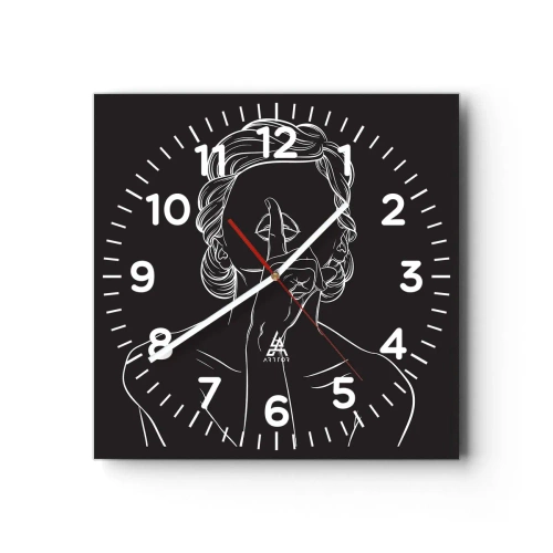 Wall clock - Clock on glass - Beauty Blossoms in Soul - 30x30 cm