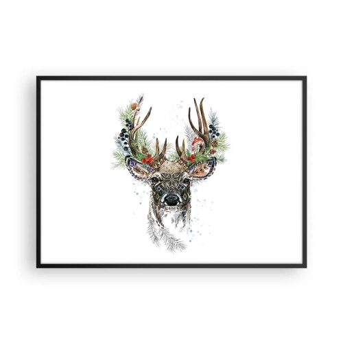 Poster in black frame - In Christmas Attire - 100x70 cm