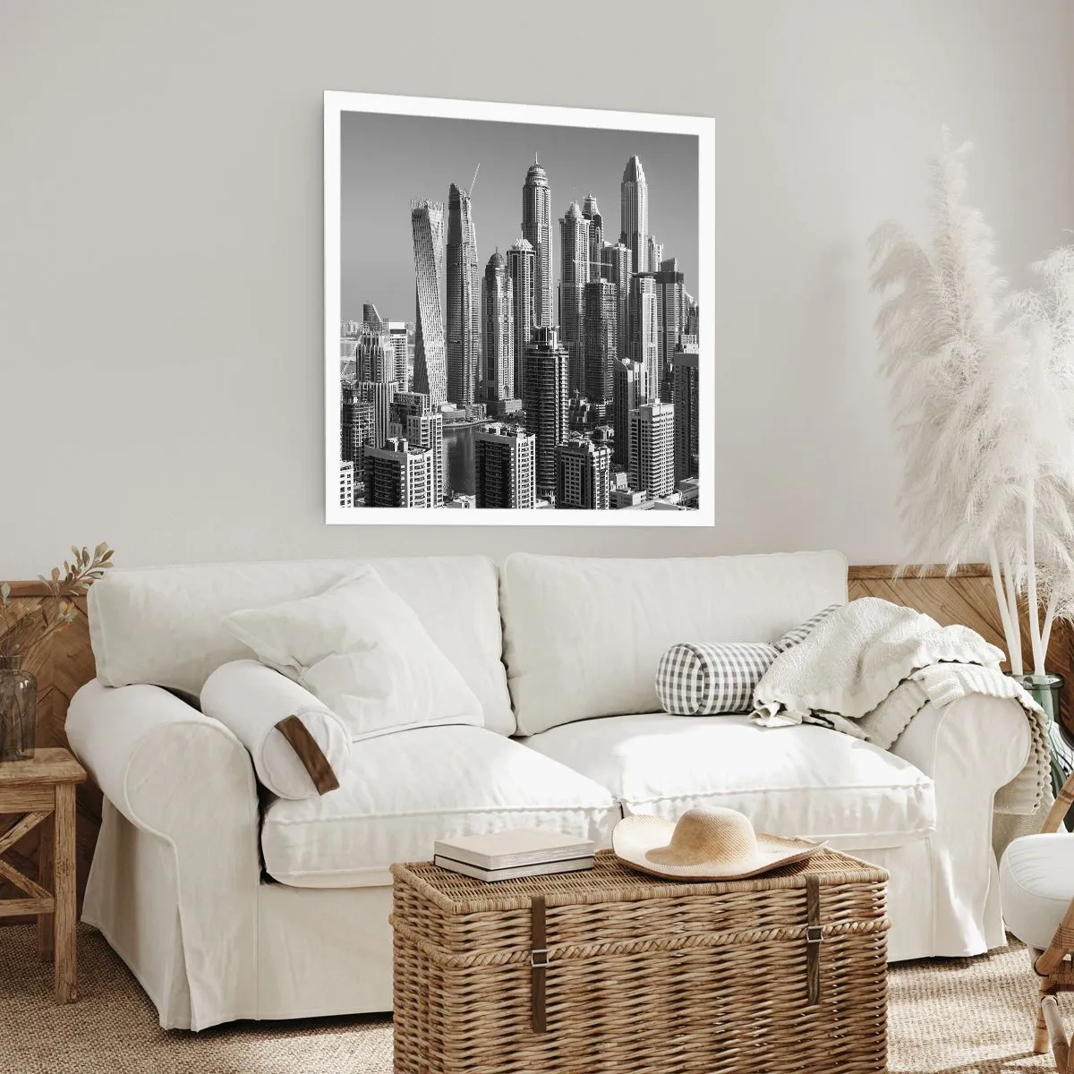 Poster - City over a Desert - 60x60 cm