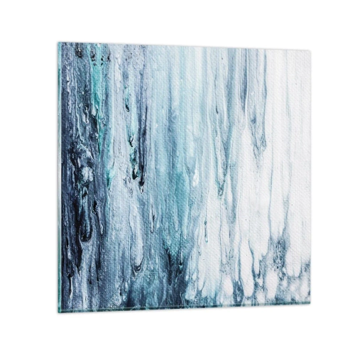 Glass picture - Blue Icicles - 30x30 cm