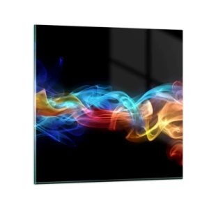 Glass picture - Rainbow Dance of Fogs - 70x70 cm