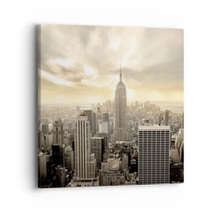 Canvas picture - New York Woven in Grey - 40x40 cm