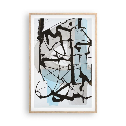 Poster in light oak frame - After All Blue - 61x91 cm