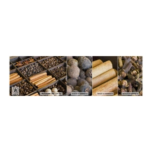 Photo Wallpaper Sample Premium Canvas - Treasury of Aromas - Spices, Coffee, Cinnamon - 100x30 cm