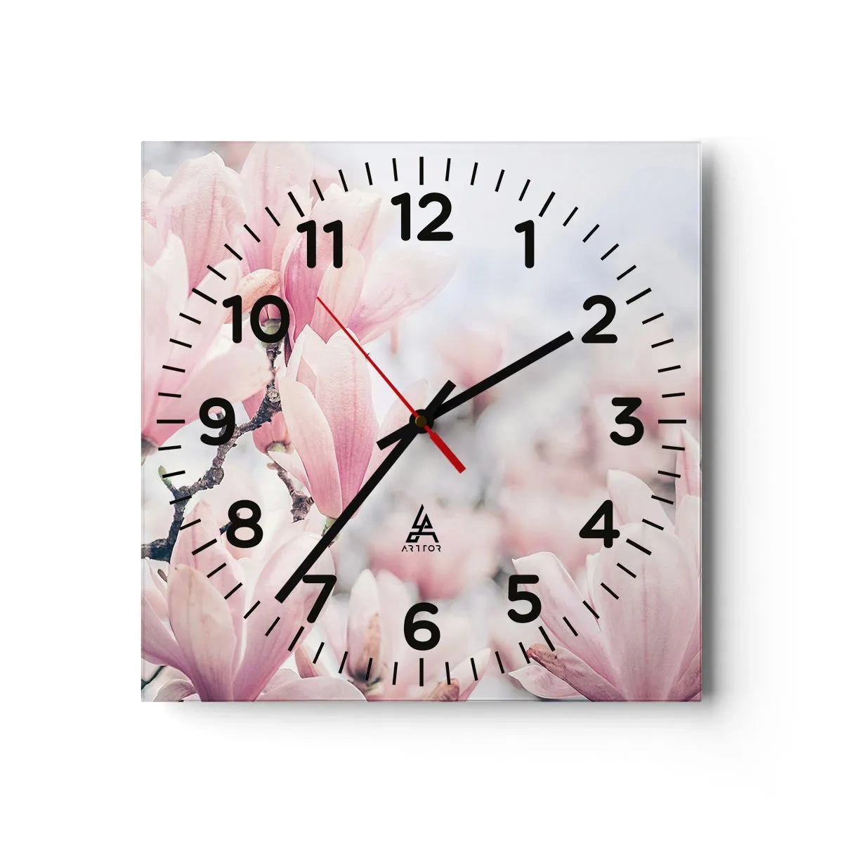 Wall clock - Clock on glass - Ideal of Subtlety - 30x30 cm