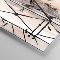 Clock face with lines