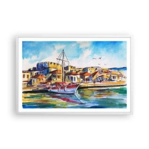 Poster in white frmae - Rainbow Afternoon - 91x61 cm