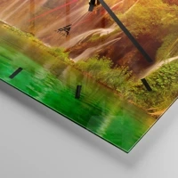 Clock face with lines