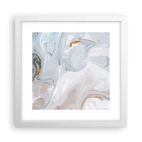 Poster in white frmae - White Fusion - 30x30 cm