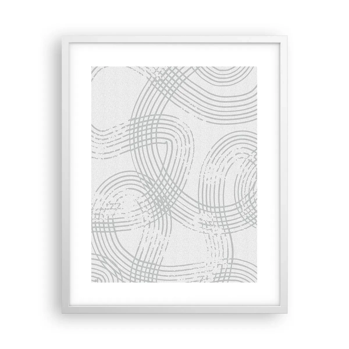 Poster in white frmae - No Straight Line - 40x50 cm