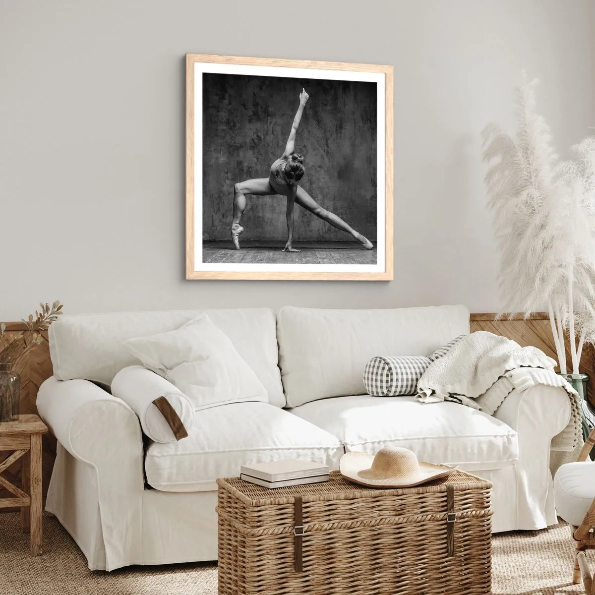 Poster in light oak frame - Ideal of Balance - 50x50 cm