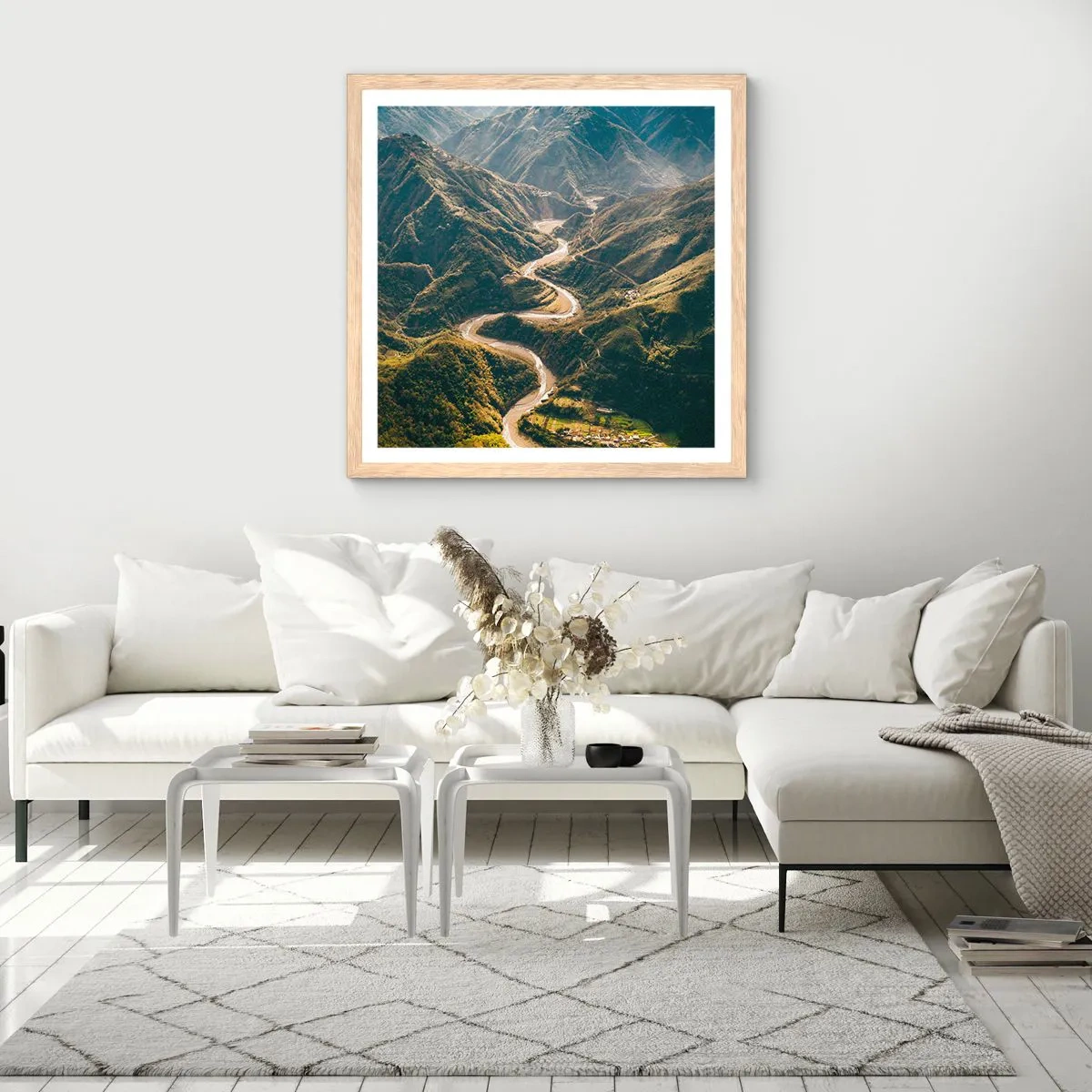 Poster in light oak frame - Straight from the Heart of the Mountains - 50x50 cm