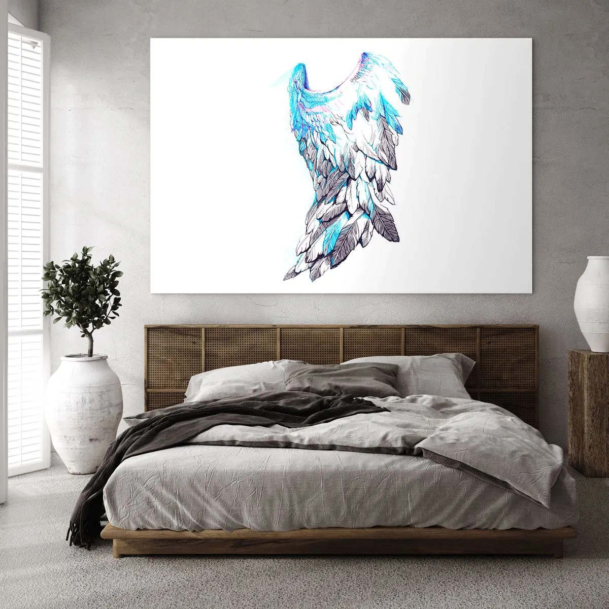 Glass picture - I Need Wings - 100x70 cm