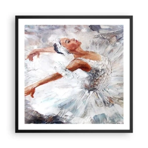 Poster in black frame - Delicate and Light As a Tulle - 60x60 cm