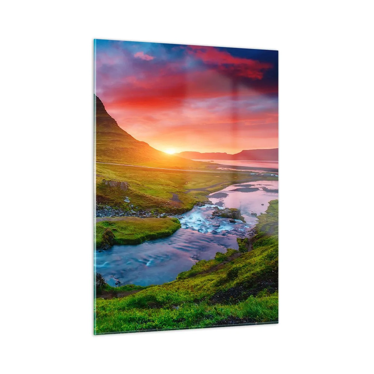 Glass picture - Iceland - Fire and Water - 50x70 cm