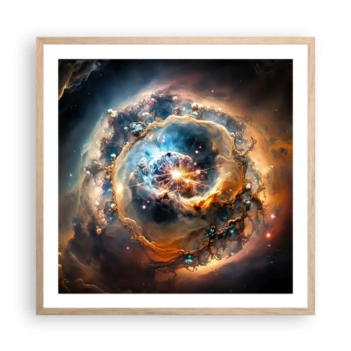 Poster in light oak frame - Beginning - 60x60 cm