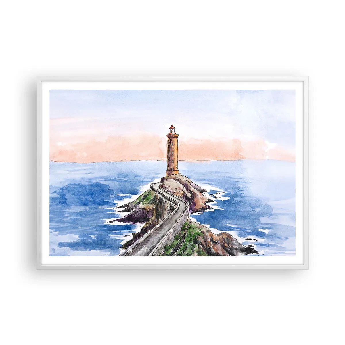 Poster in white frmae - In the Direction of the Sea - 100x70 cm