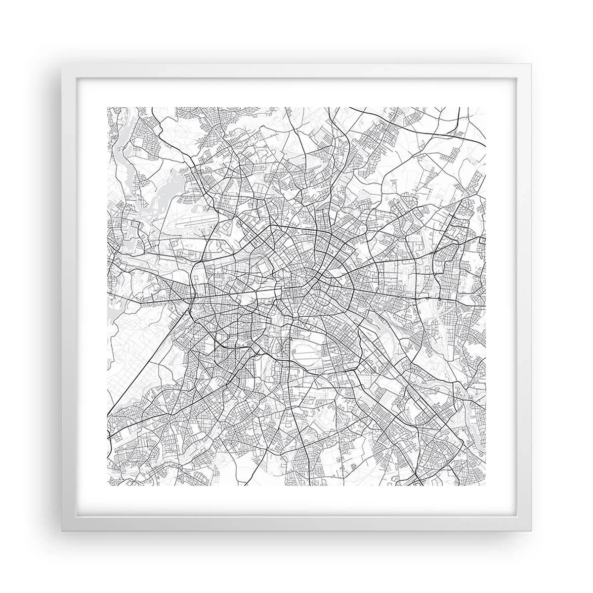 Poster in white frmae - Flower of Berlin - 50x50 cm