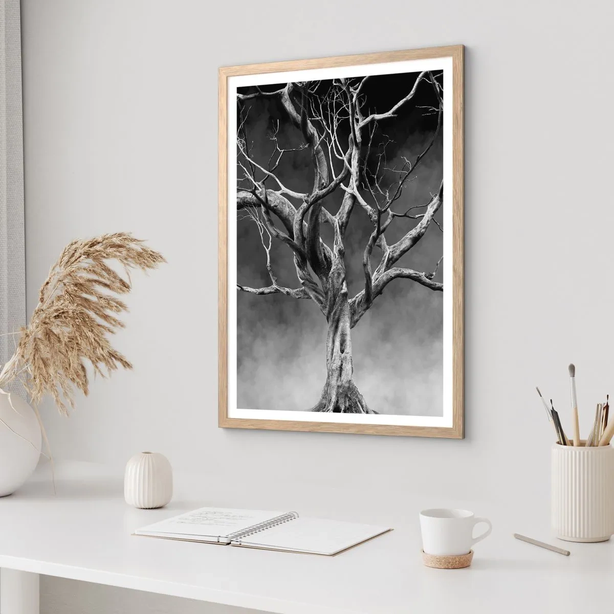 Poster in light oak frame - Primordial and Sacred - 61x91 cm