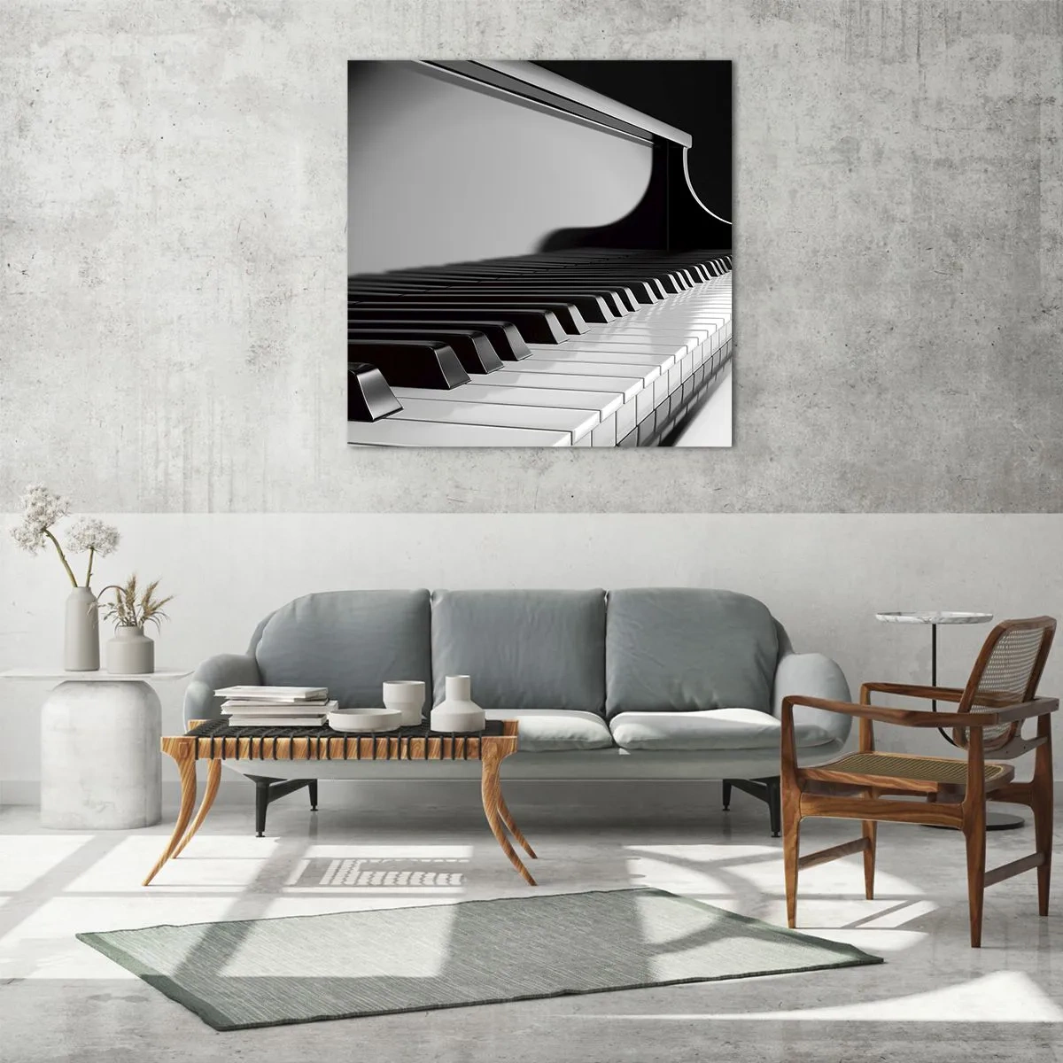 Glass picture - Harmony of Shapes and Colours - 70x70 cm