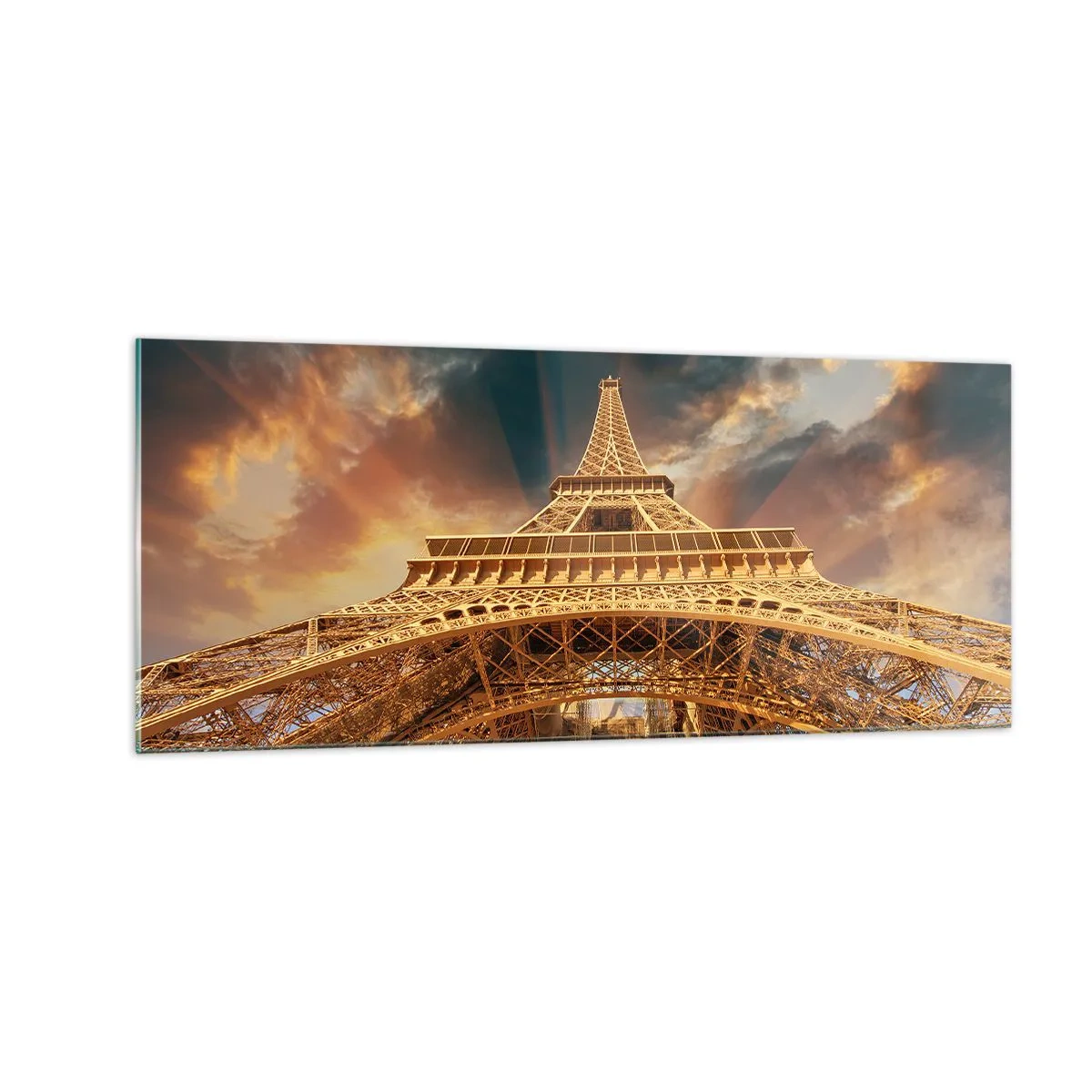 Glass picture - Man Has Reached the Clouds - 100x40 cm