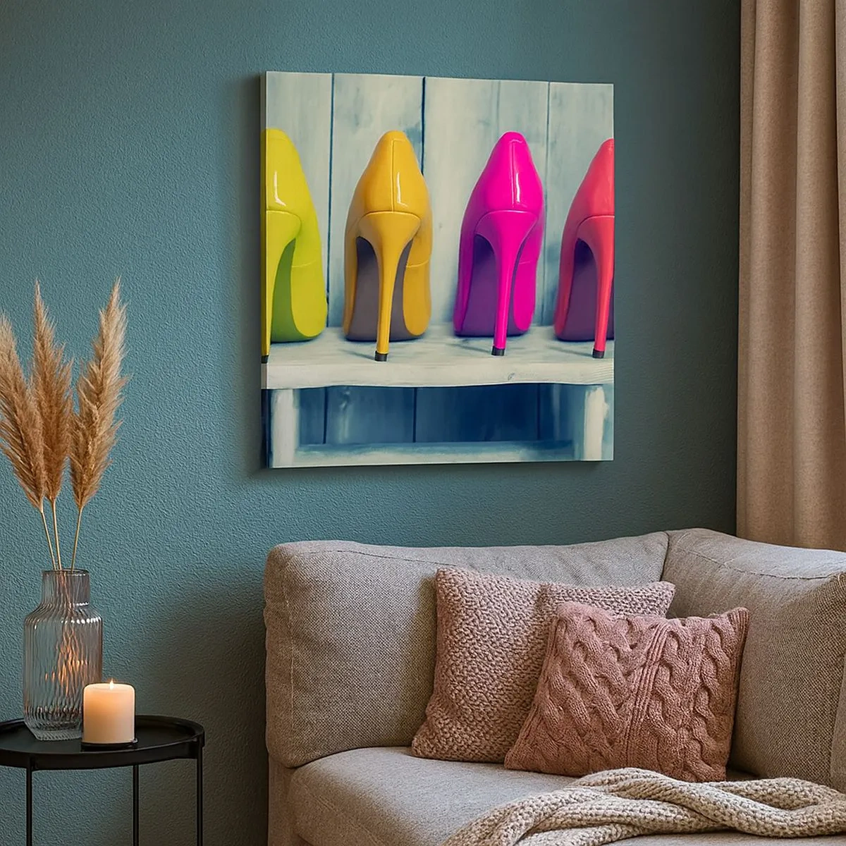 Canvas picture - Walk on a Rainbow - 30x30 cm