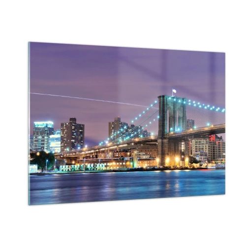 Glass picture - Brooklyn Bridge for Many Years Now - 100x70 cm