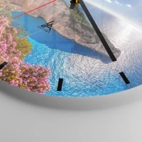 Clock face with lines