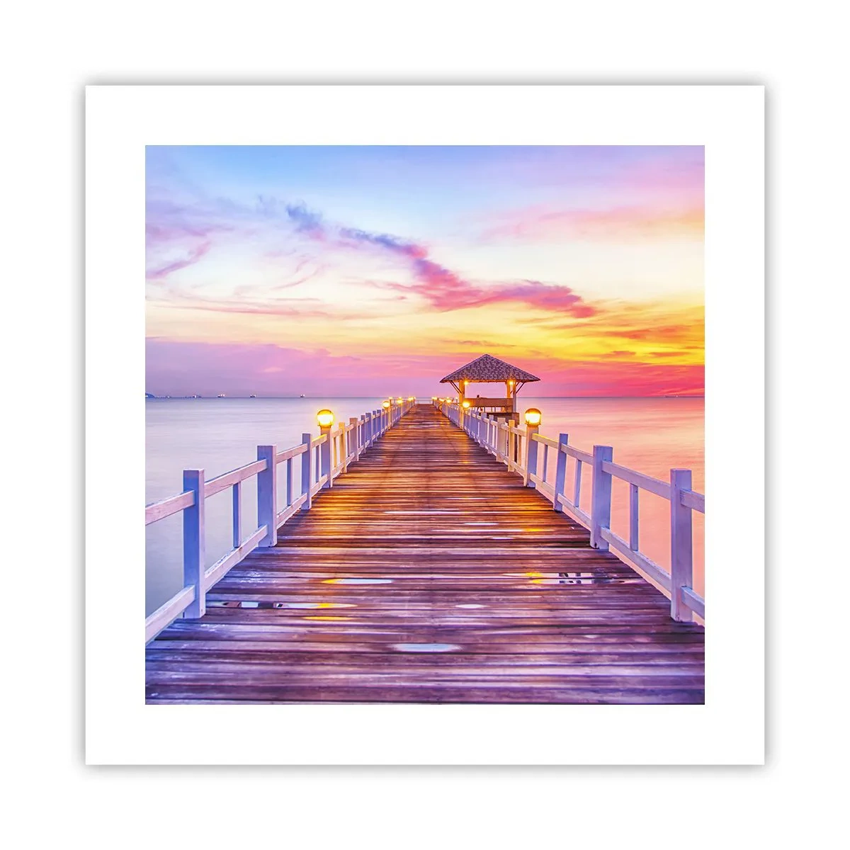 Poster - Lilac and Gold Silence of an Evening - 40x40 cm